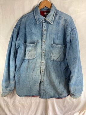 Alpine Design Jacket Women Sz m Blue Denim Heavyweight Flannel Lined Outdoor Top